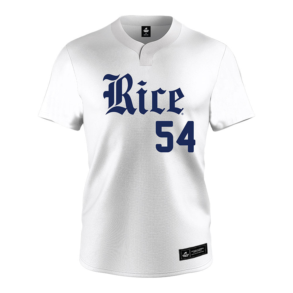 Rice - NCAA Baseball : Ty Baker - White Jersey-0