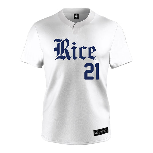 Rice - NCAA Baseball : Garet Boehm - White Jersey-0