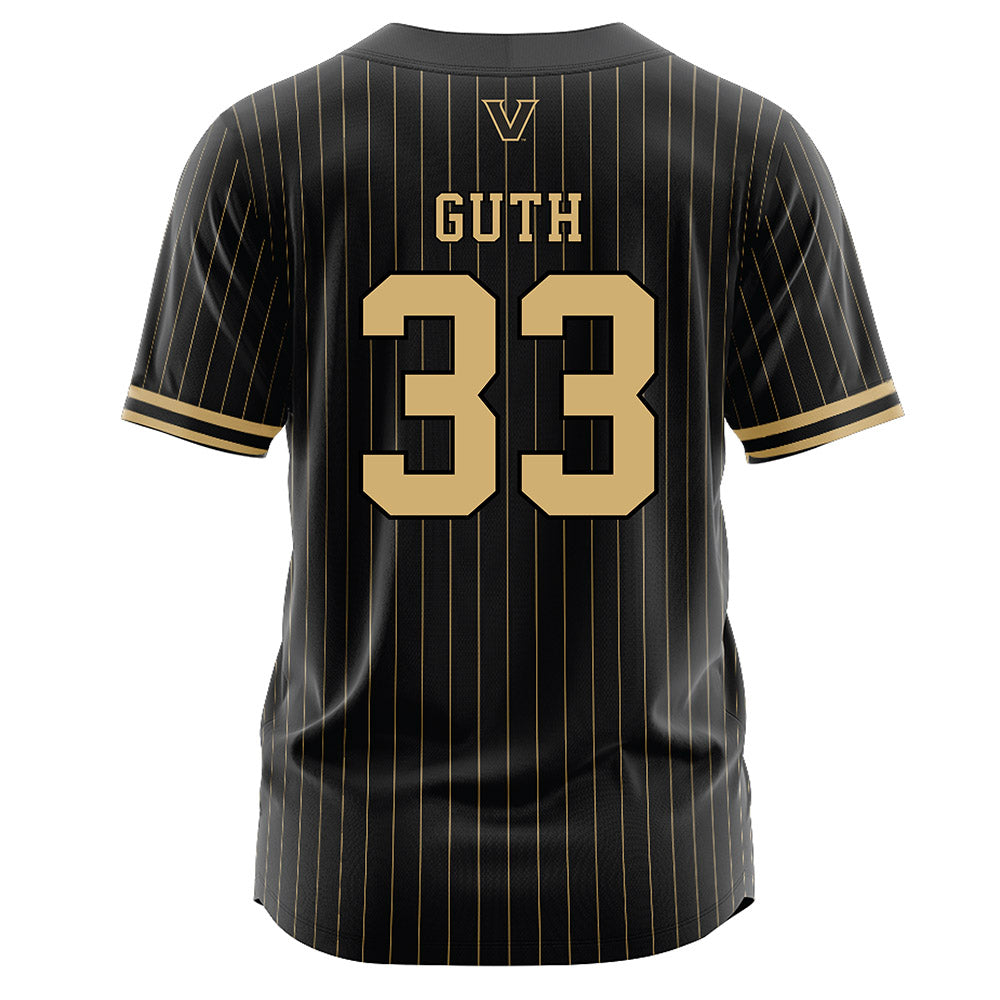 Vanderbilt - NCAA Baseball : Luke Guth - Black Jersey-1