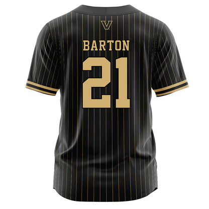 Vanderbilt - NCAA Baseball : Hudson Barton - Black Jersey-1