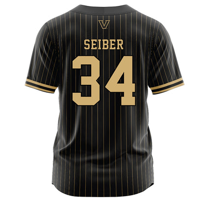 Vanderbilt - NCAA Baseball : Brennan Seiber - Black Jersey-1
