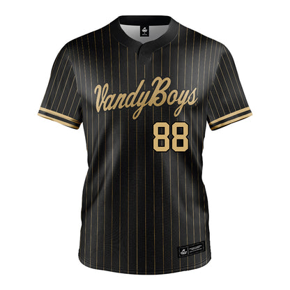 Vanderbilt - NCAA Baseball : Wyatt Nadeau - Black Jersey-0
