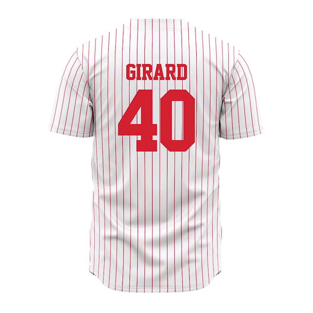 Illinois State - NCAA Baseball : Nolan Girard - Pinstripe Jersey-1