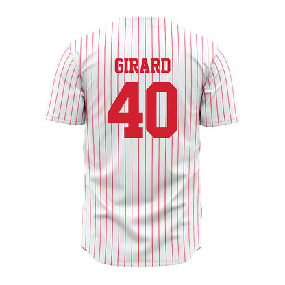 Illinois State - NCAA Baseball : Nolan Girard - Pinstripe Jersey-1