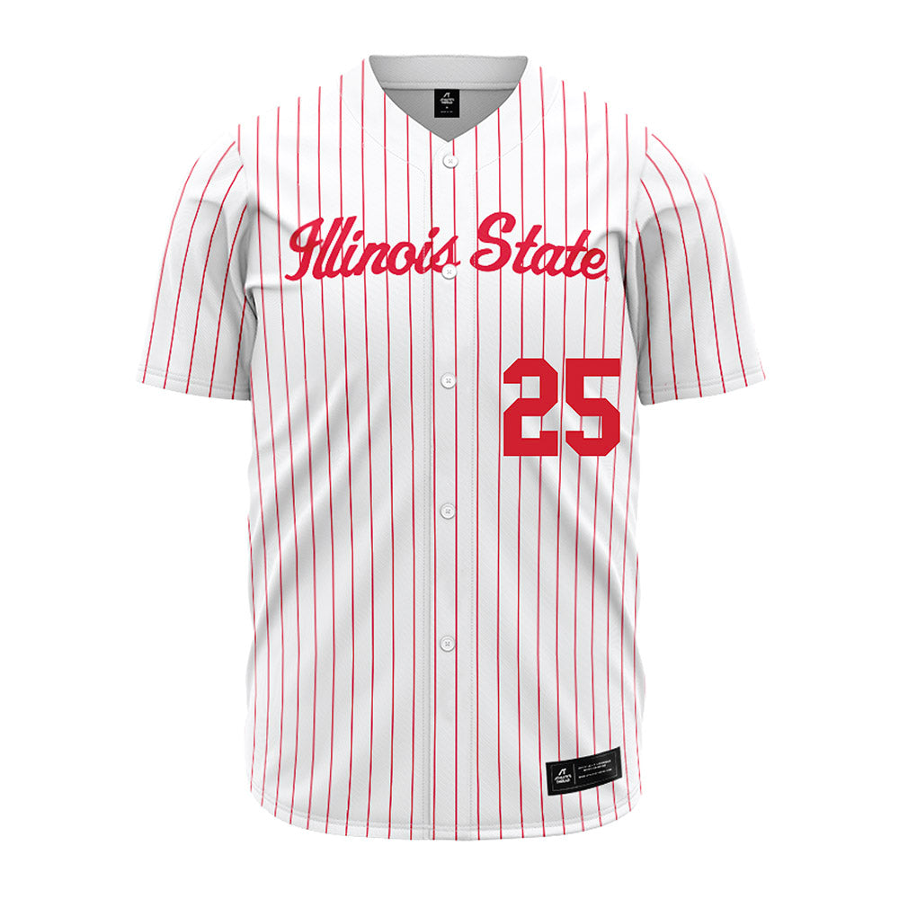 Illinois State - NCAA Baseball : Louis Bussard - Pinstripe Jersey-0