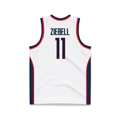 UConn - NCAA Women's Basketball : Allie Ziebell - White Basketball Jersey-1