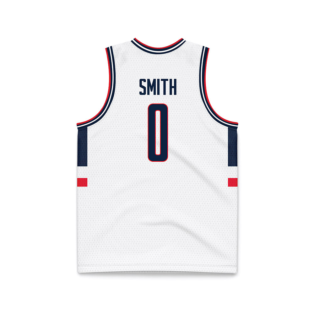 UConn - NCAA Men's Basketball : Malachi Smith - White Basketball Jersey-1