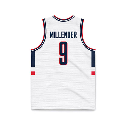 UConn - NCAA Men's Basketball : Alec Millender - White Basketball Jersey-1
