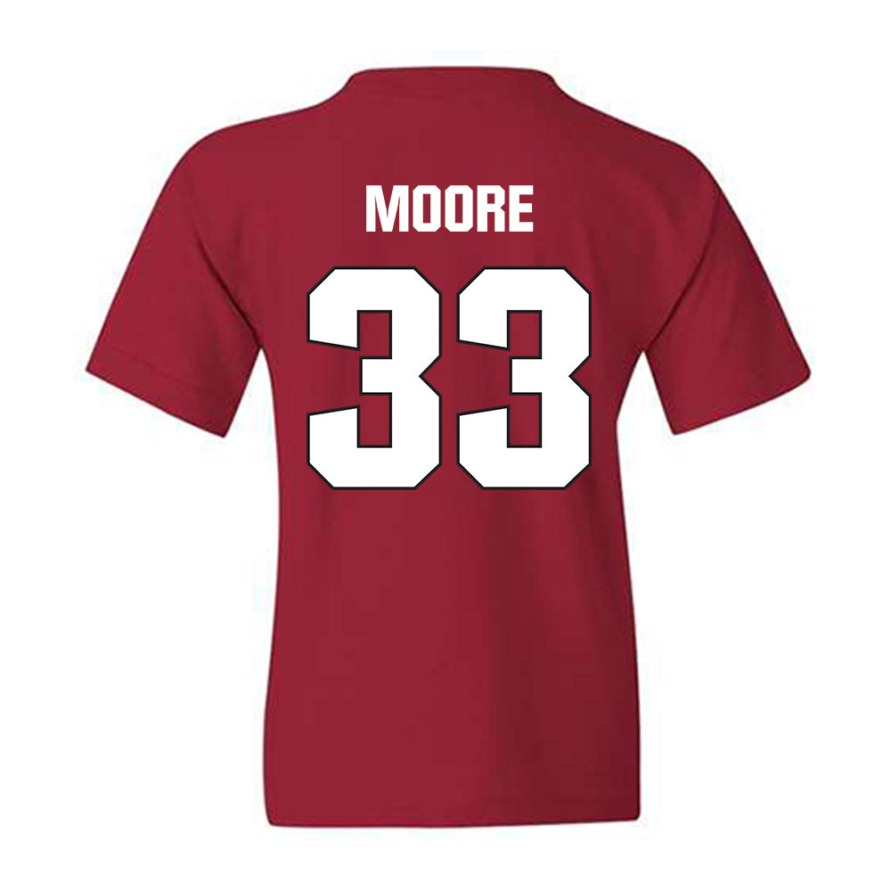 NC State - NCAA Football : Zykir Moore - Sports Shersey Youth T-Shirt-1