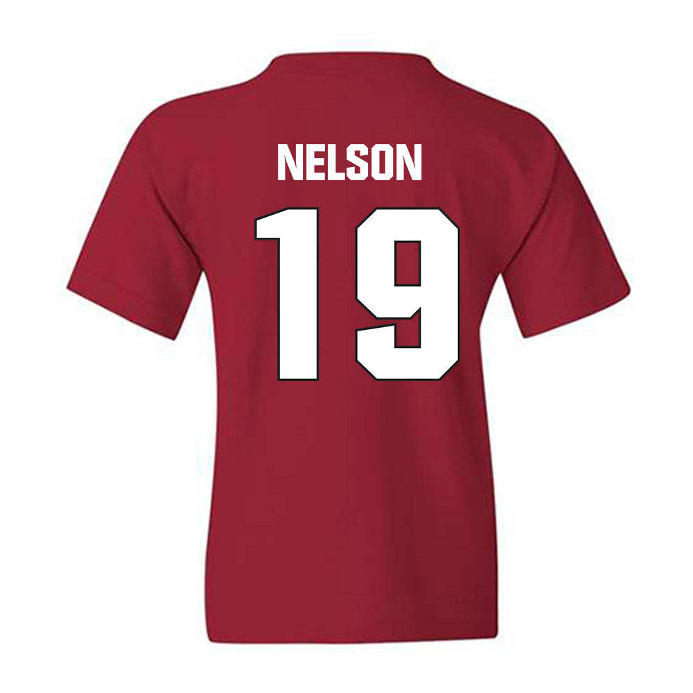 NC State - NCAA Football : DaKaari Nelson - Sports Shersey Youth T-Shirt-1