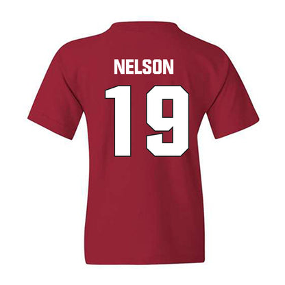 NC State - NCAA Football : DaKaari Nelson - Sports Shersey Youth T-Shirt-1