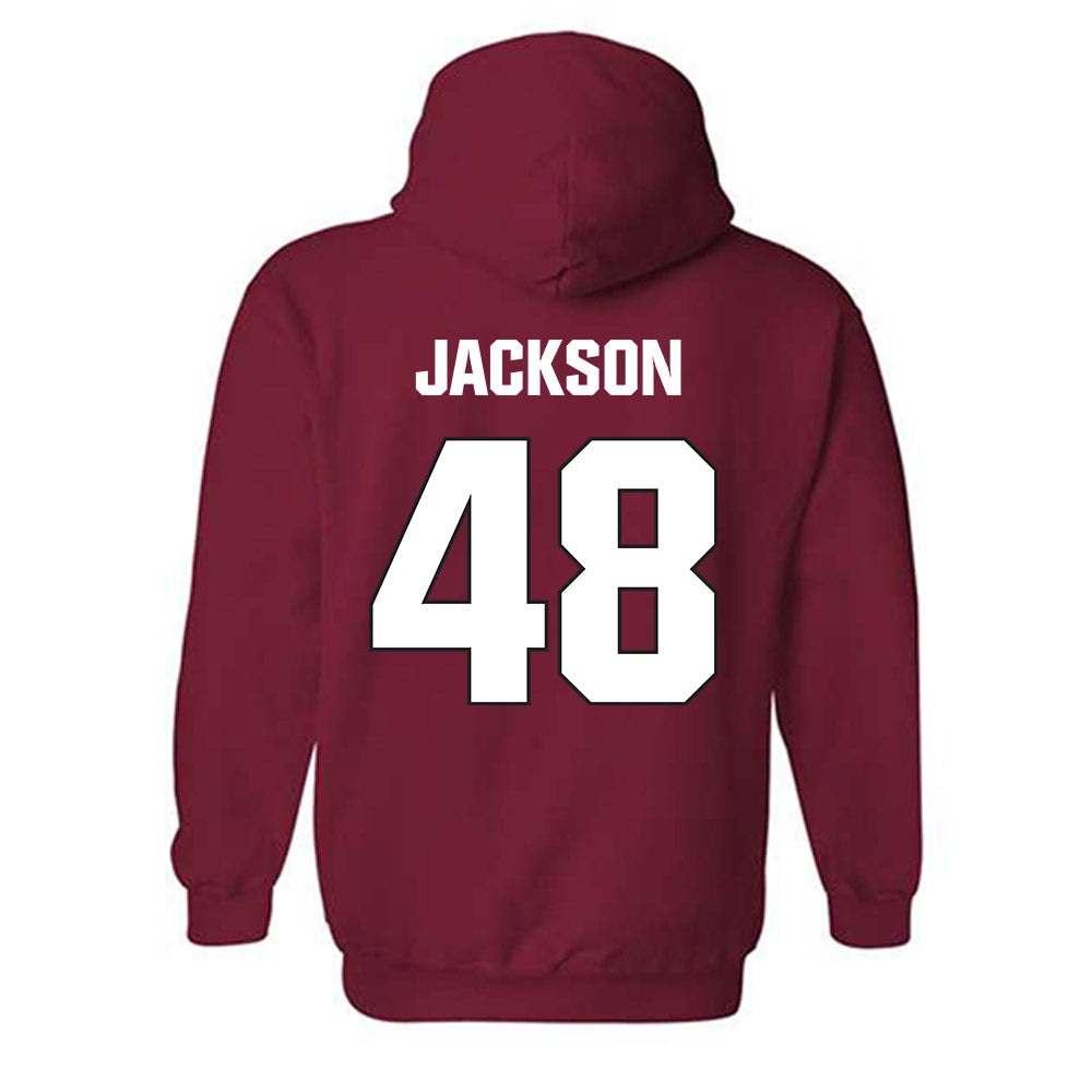 NC State - NCAA Football : Hunter Jackson - Sports Shersey Hooded Sweatshirt-1