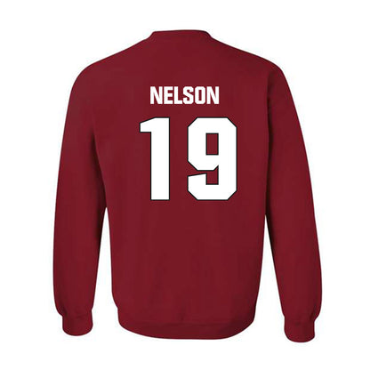 NC State - NCAA Football : DaKaari Nelson - Sports Shersey Crewneck Sweatshirt-1