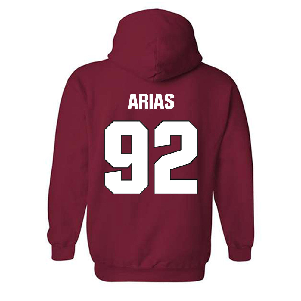 NC State - NCAA Football : Aiden Arias - Sports Shersey Hooded Sweatshirt-1