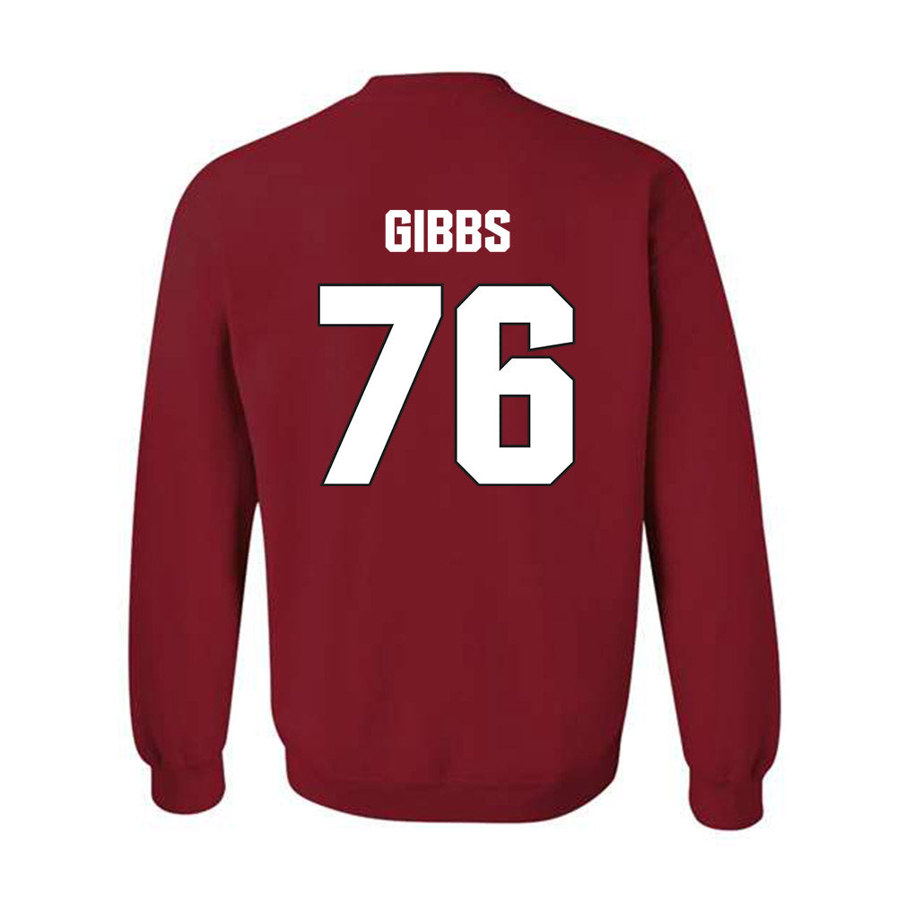 NC State - NCAA Football : Michael Gibbs - Sports Shersey Crewneck Sweatshirt-1