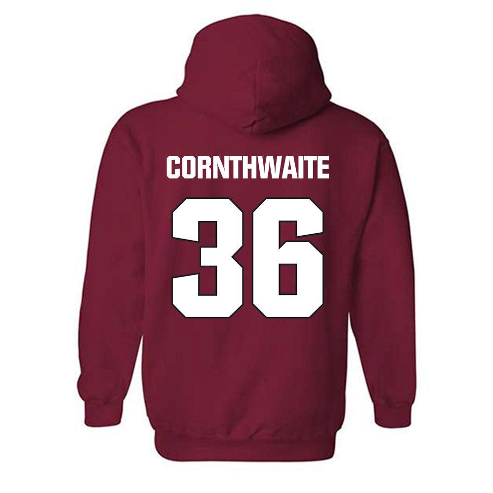 NC State - NCAA Football : Cameron Cornthwaite - Sports Shersey Hooded Sweatshirt-1