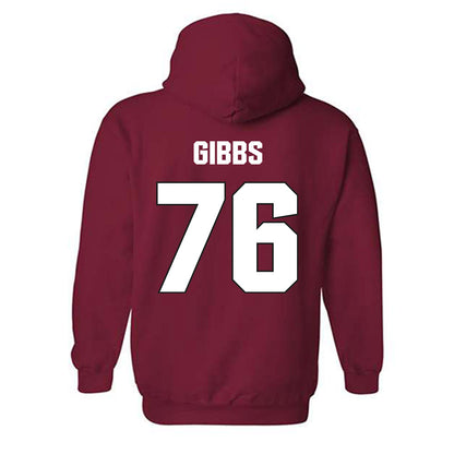 NC State - NCAA Football : Michael Gibbs - Sports Shersey Hooded Sweatshirt-1