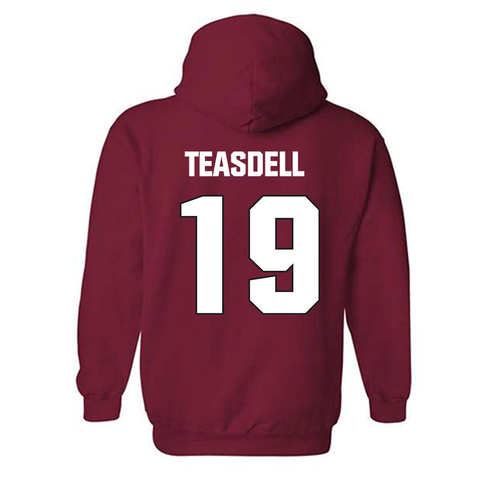 NC State - NCAA Football : Tristan Teasdell - Sports Shersey Hooded Sweatshirt-1