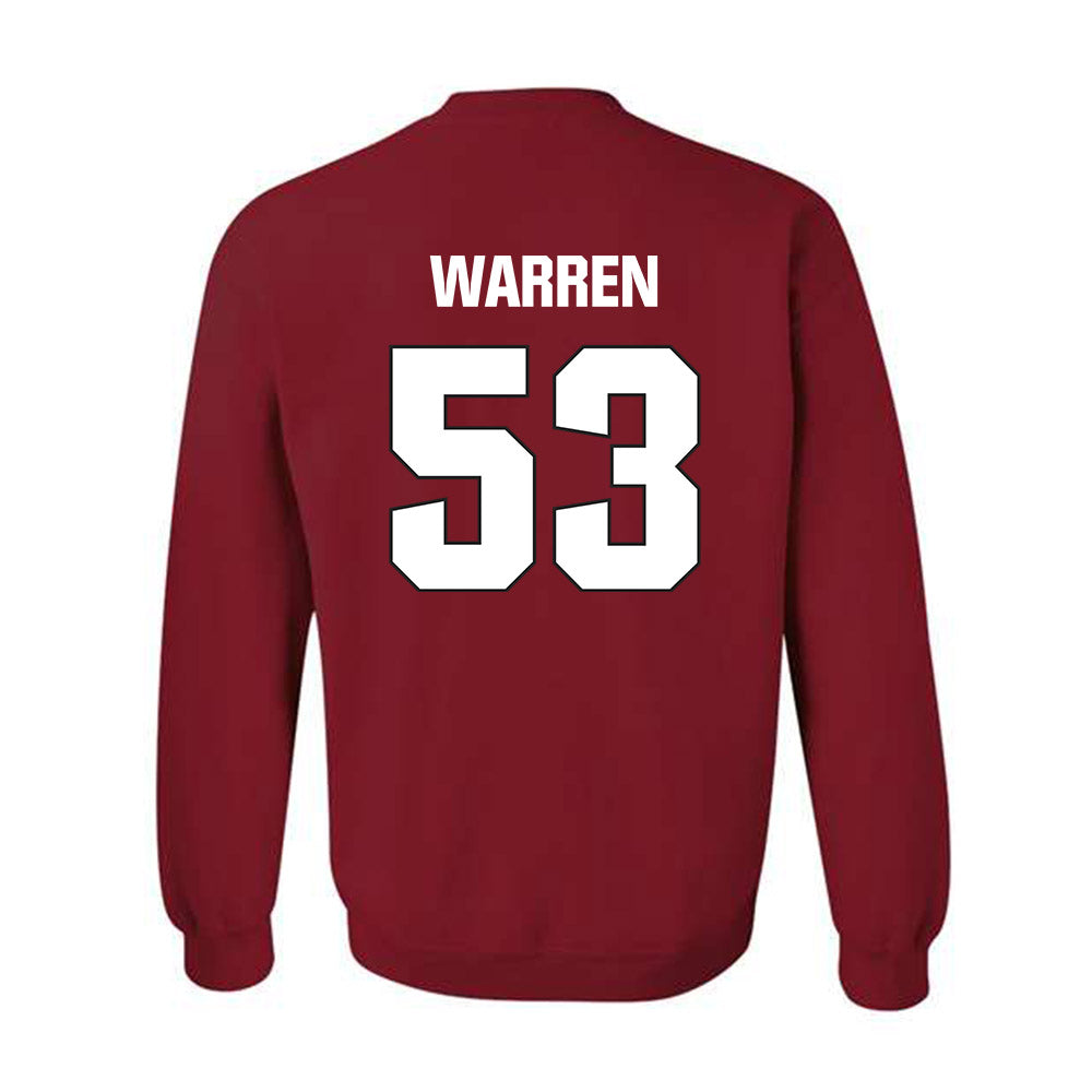 NC State - NCAA Football : Joshua Warren - Sports Shersey Crewneck Sweatshirt-1