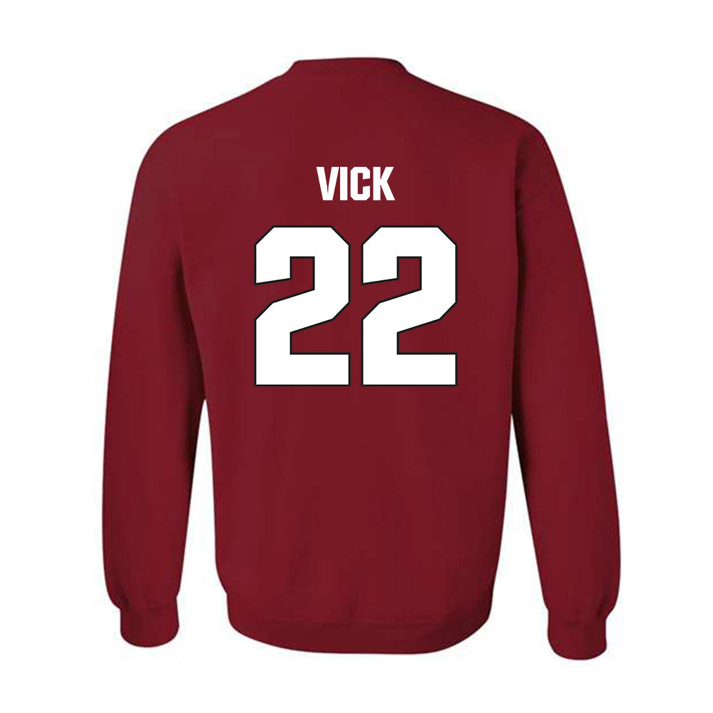 NC State - NCAA Football : Jackson Vick - Sports Shersey Crewneck Sweatshirt-1