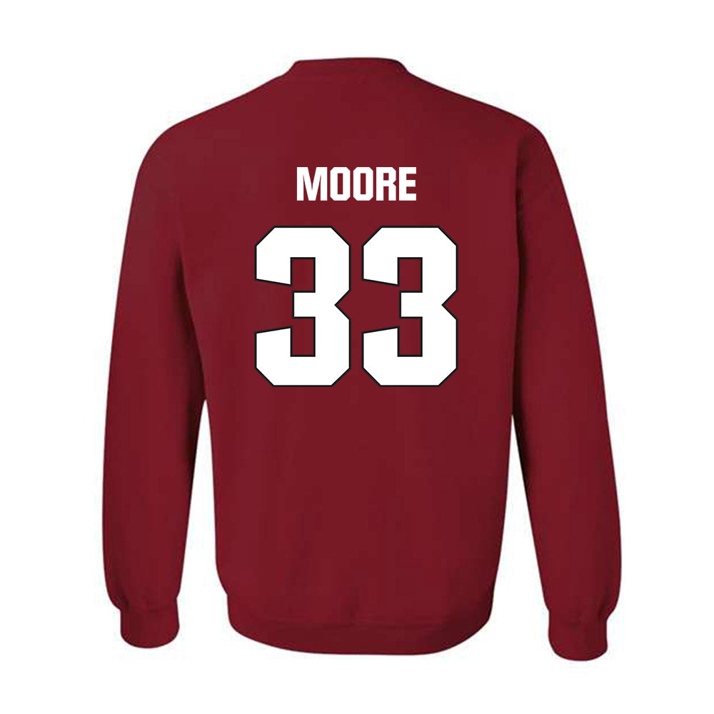 NC State - NCAA Football : Zykir Moore - Sports Shersey Crewneck Sweatshirt-1