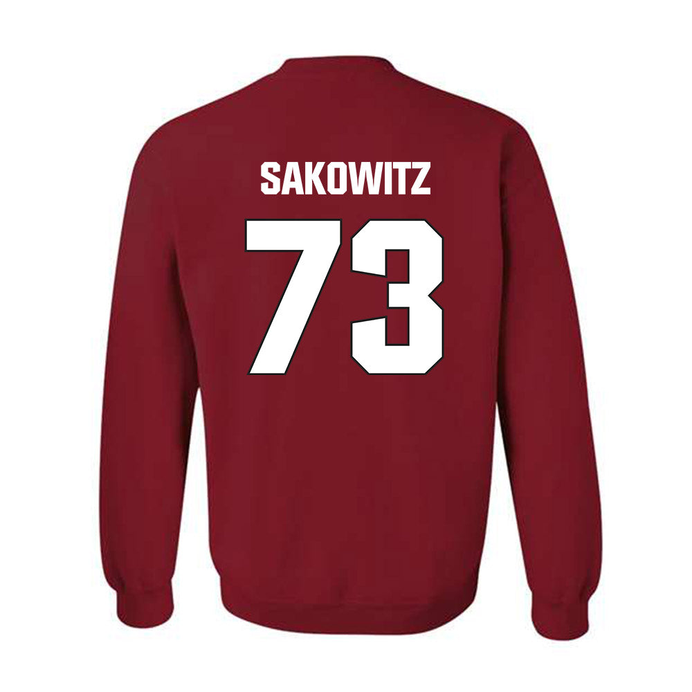 NC State - NCAA Football : Brady Sakowitz - Sports Shersey Crewneck Sweatshirt-1