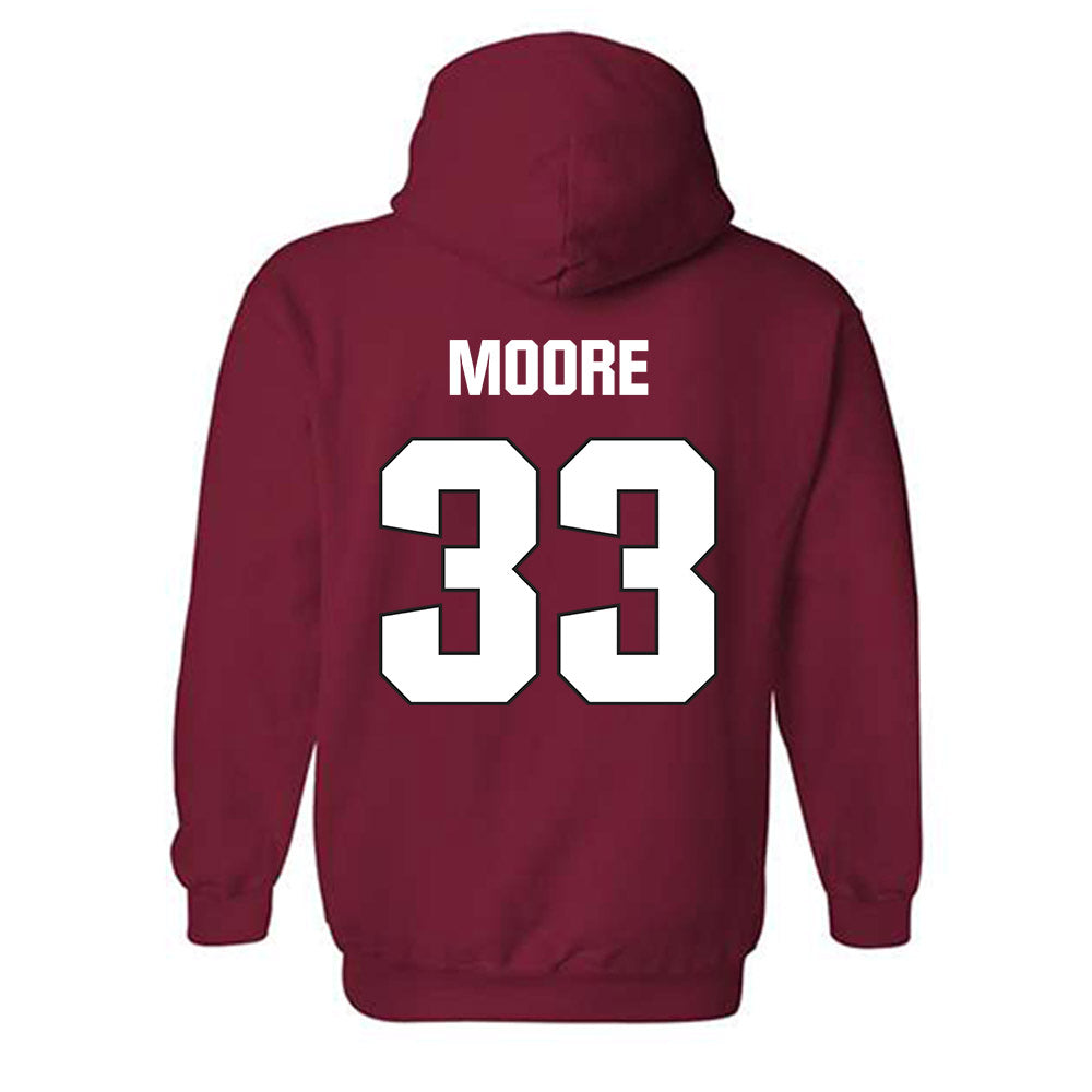NC State - NCAA Football : Zykir Moore - Sports Shersey Hooded Sweatshirt-1
