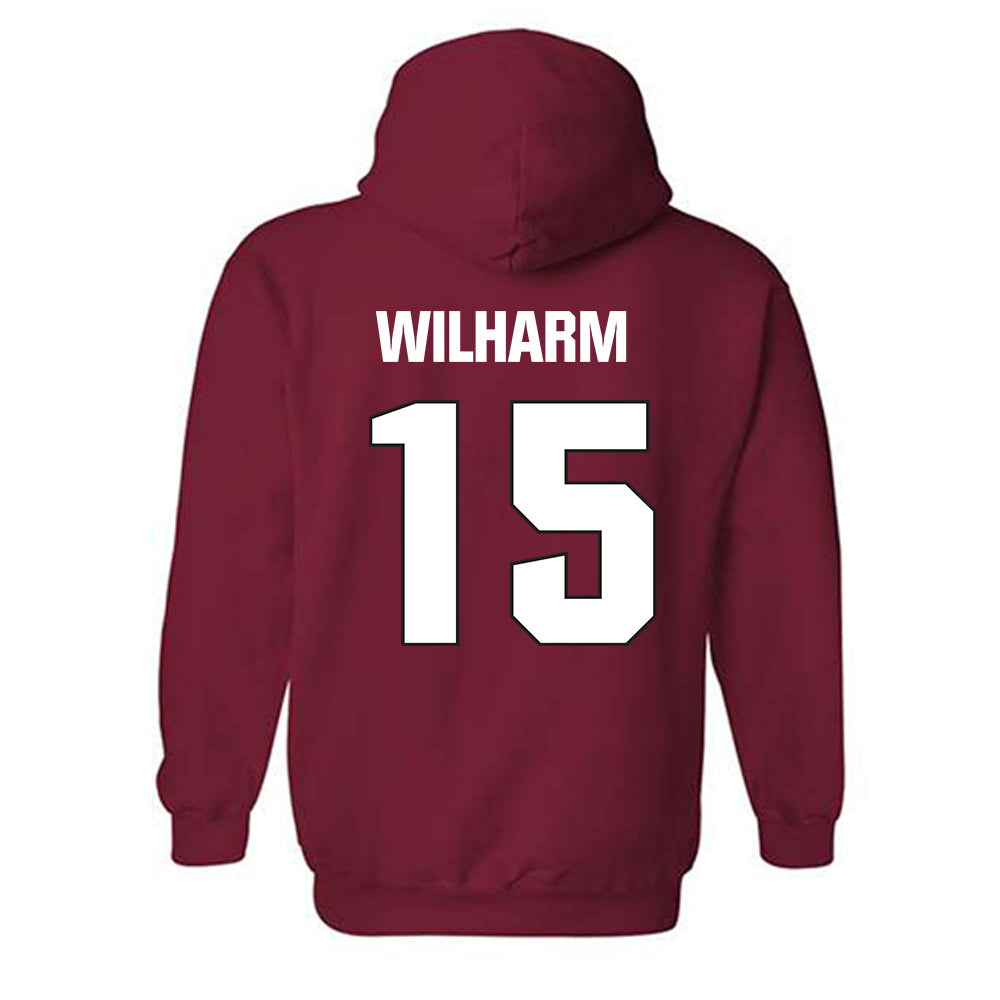 NC State - NCAA Football : Hudson Wilharm - Sports Shersey Hooded Sweatshirt-1