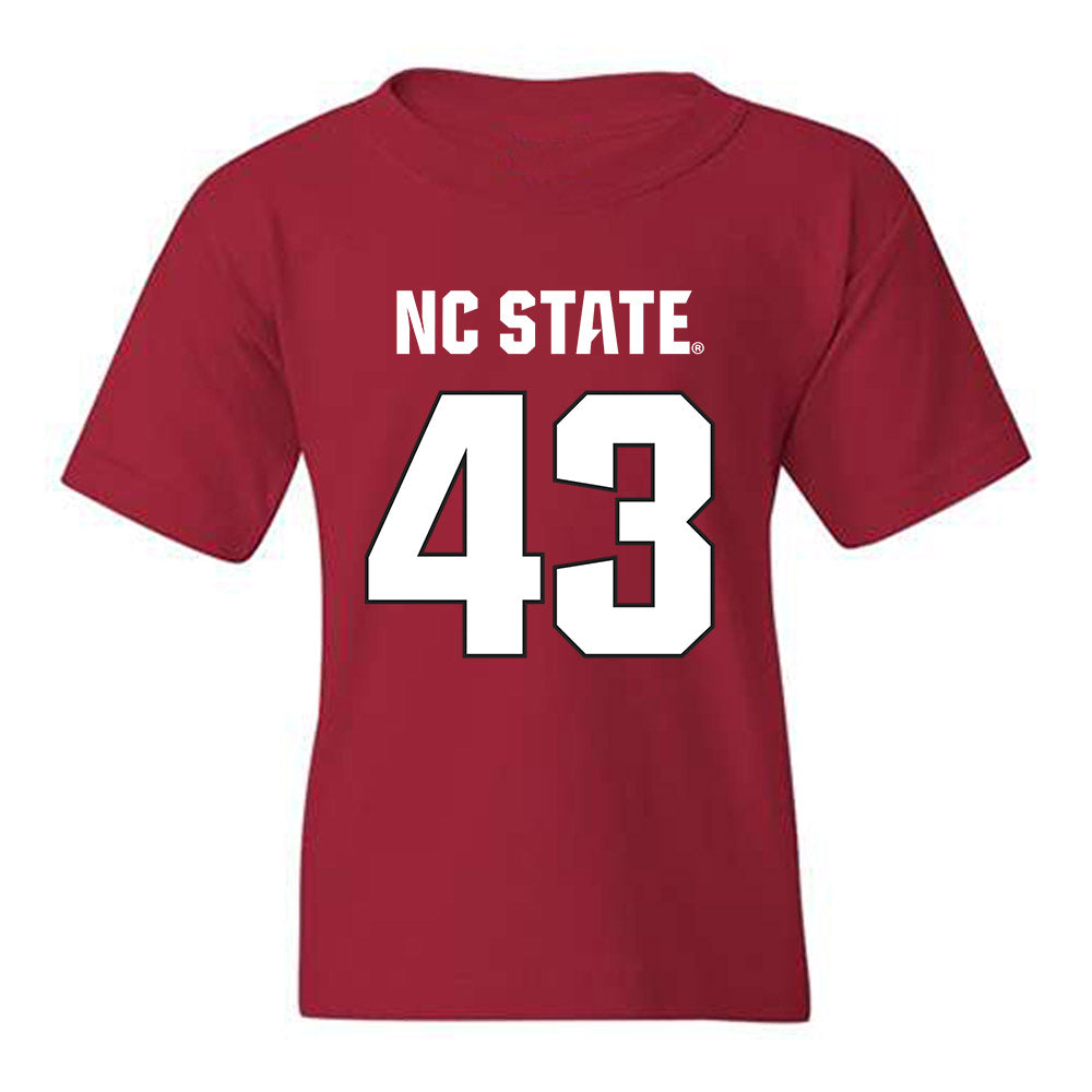 NC State - NCAA Football : AJ Prim - Sports Shersey Youth T-Shirt-0