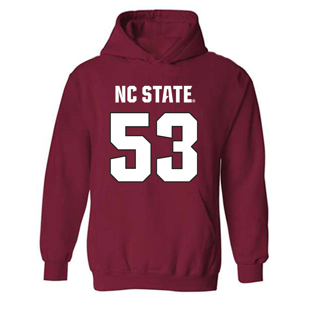 NC State - NCAA Football : Joshua Warren - Sports Shersey Hooded Sweatshirt-0