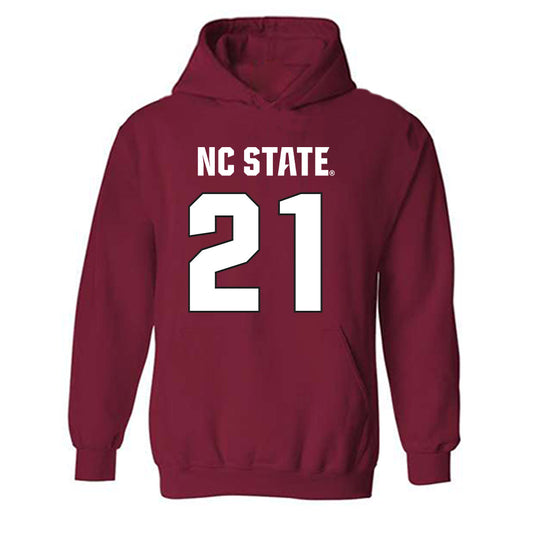 NC State - NCAA Football : Markel Aguirre - Sports Shersey Hooded Sweatshirt-0