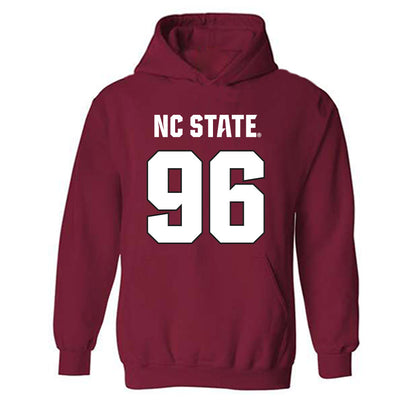 NC State - NCAA Football : Jackson Waller - Sports Shersey Hooded Sweatshirt-0