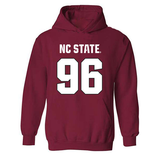 NC State - NCAA Football : Jackson Waller - Sports Shersey Hooded Sweatshirt-0