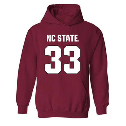 NC State - NCAA Football : Zykir Moore - Sports Shersey Hooded Sweatshirt-0