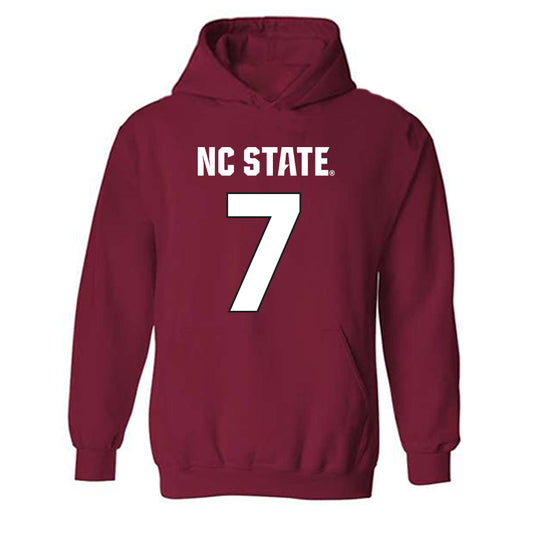 NC State - NCAA Football : Davion Gause - Sports Shersey Hooded Sweatshirt-0