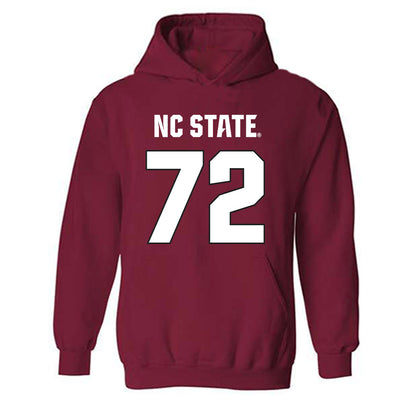 NC State - NCAA Football : Spike Sowells - Sports Shersey Hooded Sweatshirt-0