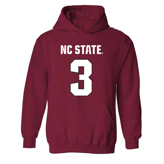 NC State - NCAA Football : Tristan Teasdell - Sports Shersey Hooded Sweatshirt-0