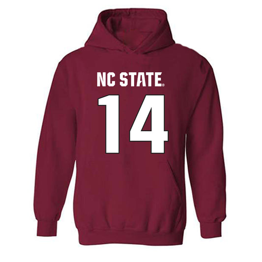 NC State - NCAA Football : Jacob Smith - Sports Shersey Hooded Sweatshirt-0