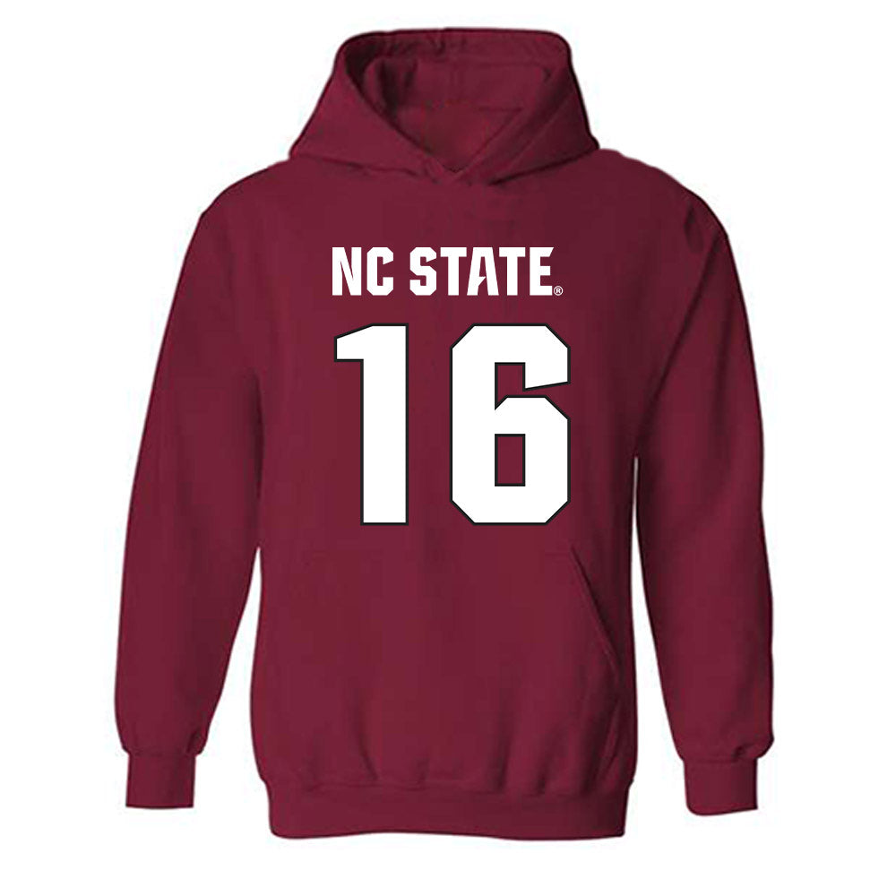 NC State - NCAA Football : King Mack - Sports Shersey Hooded Sweatshirt-0