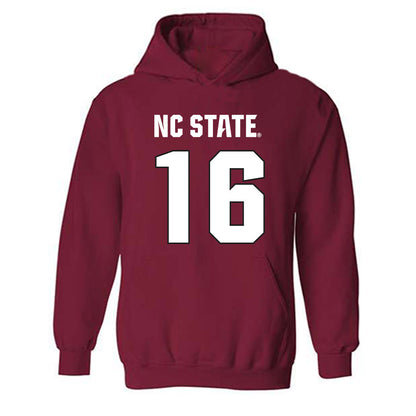 NC State - NCAA Football : King Mack - Sports Shersey Hooded Sweatshirt-0