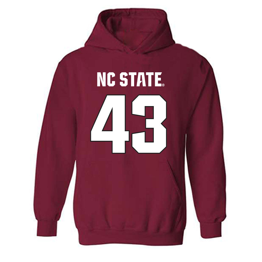 NC State - NCAA Football : Nathan Huffman - Sports Shersey Hooded Sweatshirt-0