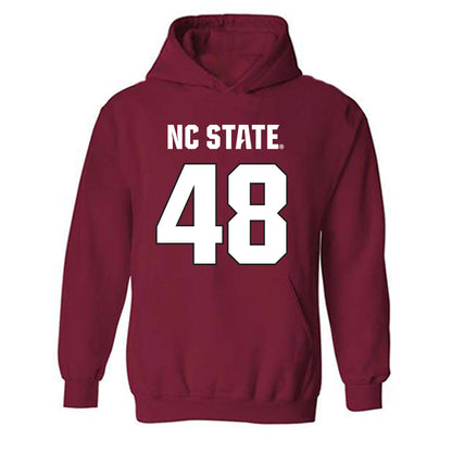 NC State - NCAA Football : Hunter Jackson - Sports Shersey Hooded Sweatshirt-0