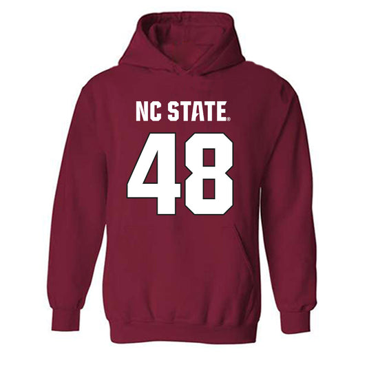 NC State - NCAA Football : Hunter Jackson - Sports Shersey Hooded Sweatshirt-0