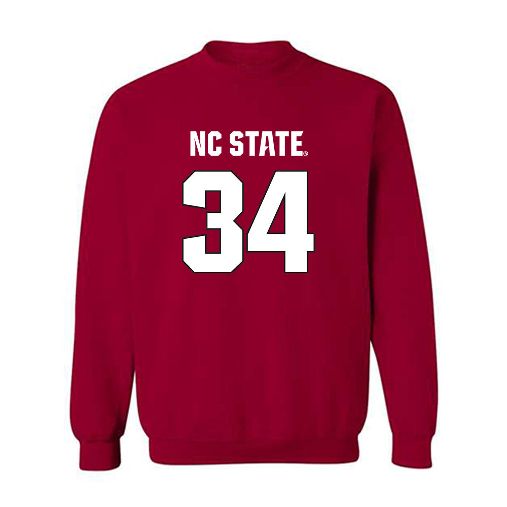 NC State - NCAA Football : Noah Moss - Sports Shersey Crewneck Sweatshirt-0