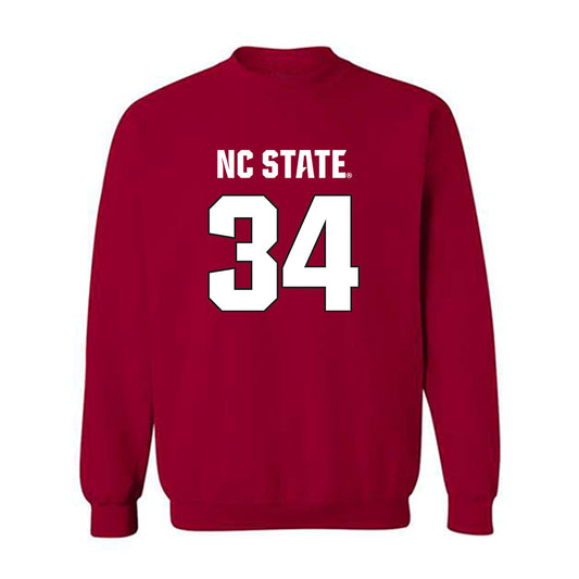 NC State - NCAA Football : Noah Moss - Sports Shersey Crewneck Sweatshirt-0