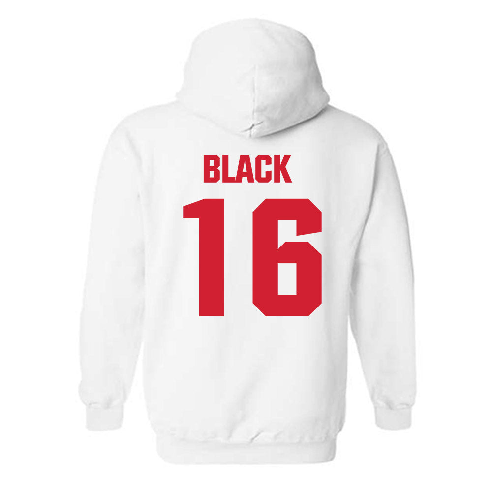 NC State - NCAA Baseball : Collins Black - Classic Shersey Hooded Sweatshirt-1