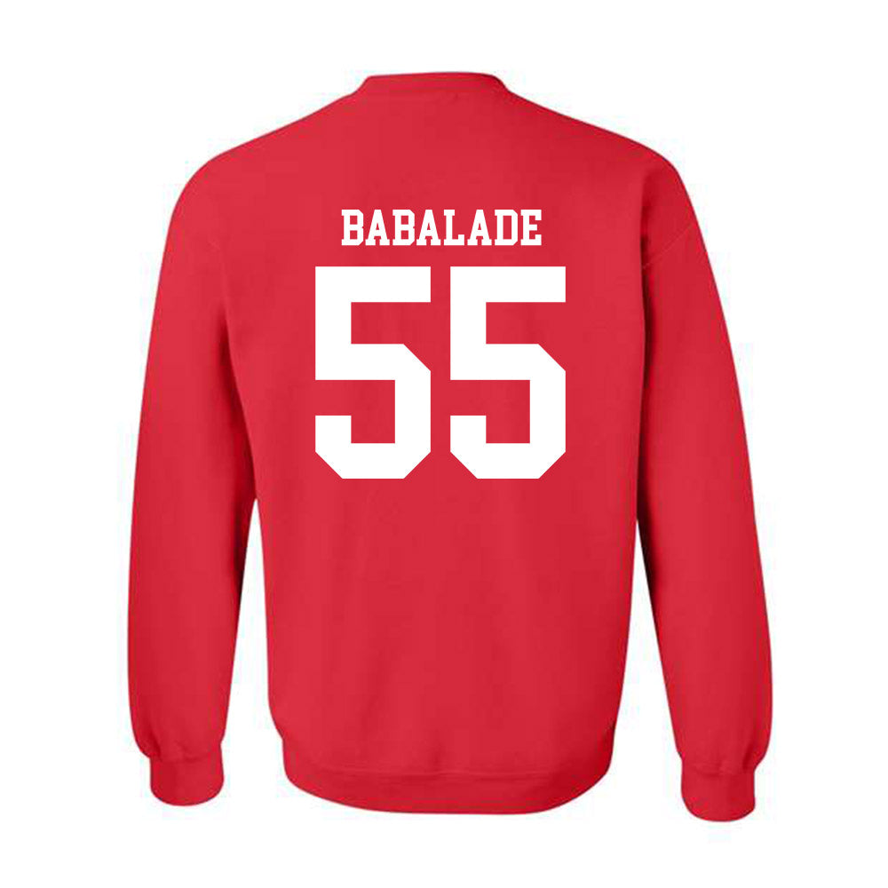 Nebraska - NCAA Football : Tree Babalade - Fashion Shersey Crewneck Sweatshirt-1
