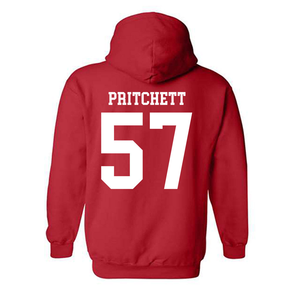 Nebraska - NCAA Football : Elijah Pritchett - Fashion Shersey Hooded Sweatshirt-1