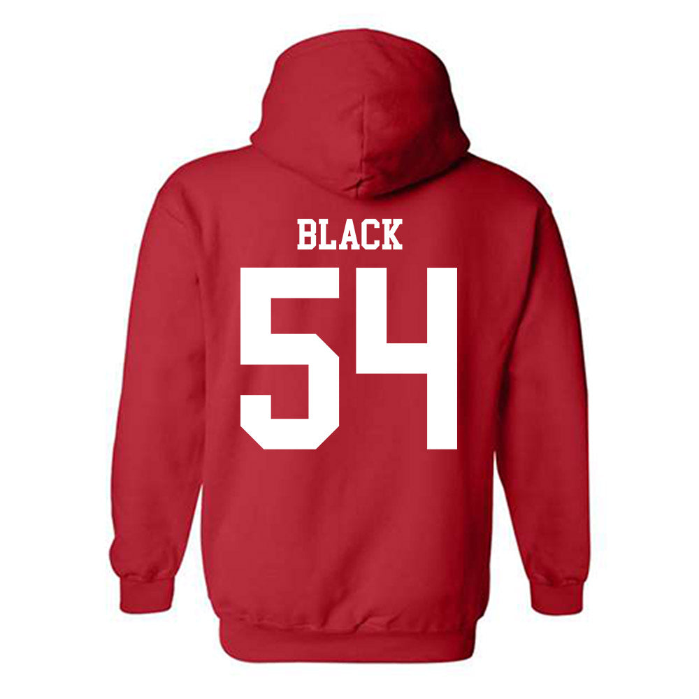 Nebraska - NCAA Football : Brendan Black - Fashion Shersey Hooded Sweatshirt-1