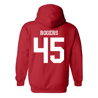 Nebraska - NCAA Football : Dylan Rogers - Fashion Shersey Hooded Sweatshirt-1